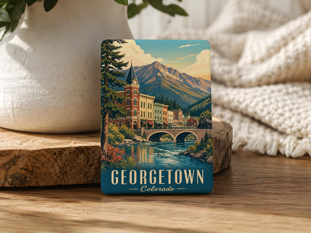 Georgetown Colorado Fridge Magnet, Georgetown CO Souvenir Magnet, Mountain Town Travel Keepsake, Colorado Gift