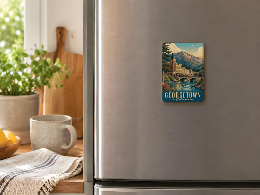 Georgetown Colorado Fridge Magnet, Georgetown CO Souvenir Magnet, Mountain Town Travel Keepsake, Colorado Gift