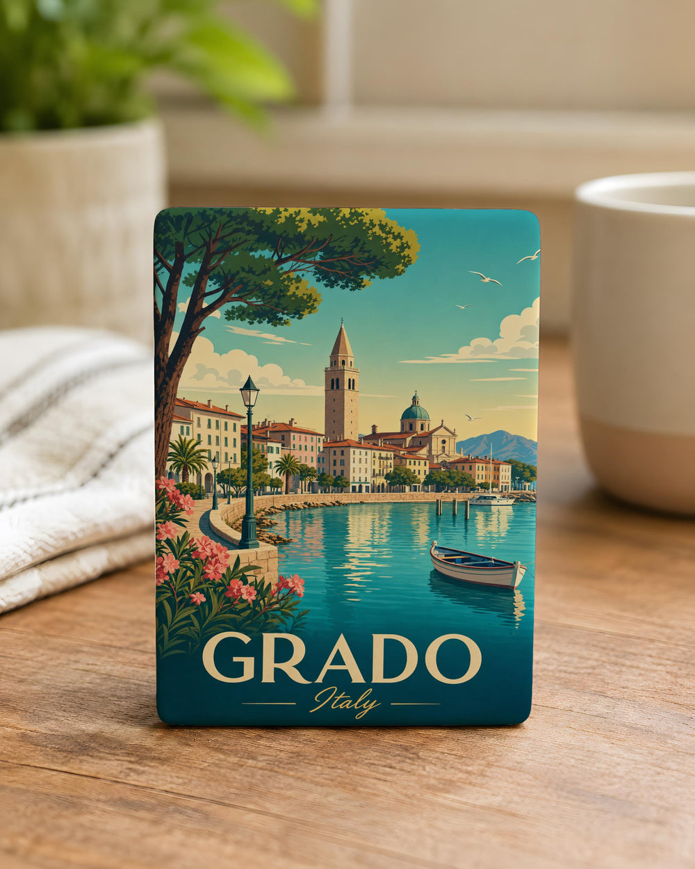 Grado Italy Fridge Magnet, Grado Coastal Town Souvenir Magnet, Italy Travel Gift, Adriatic Sea Destination Magnet