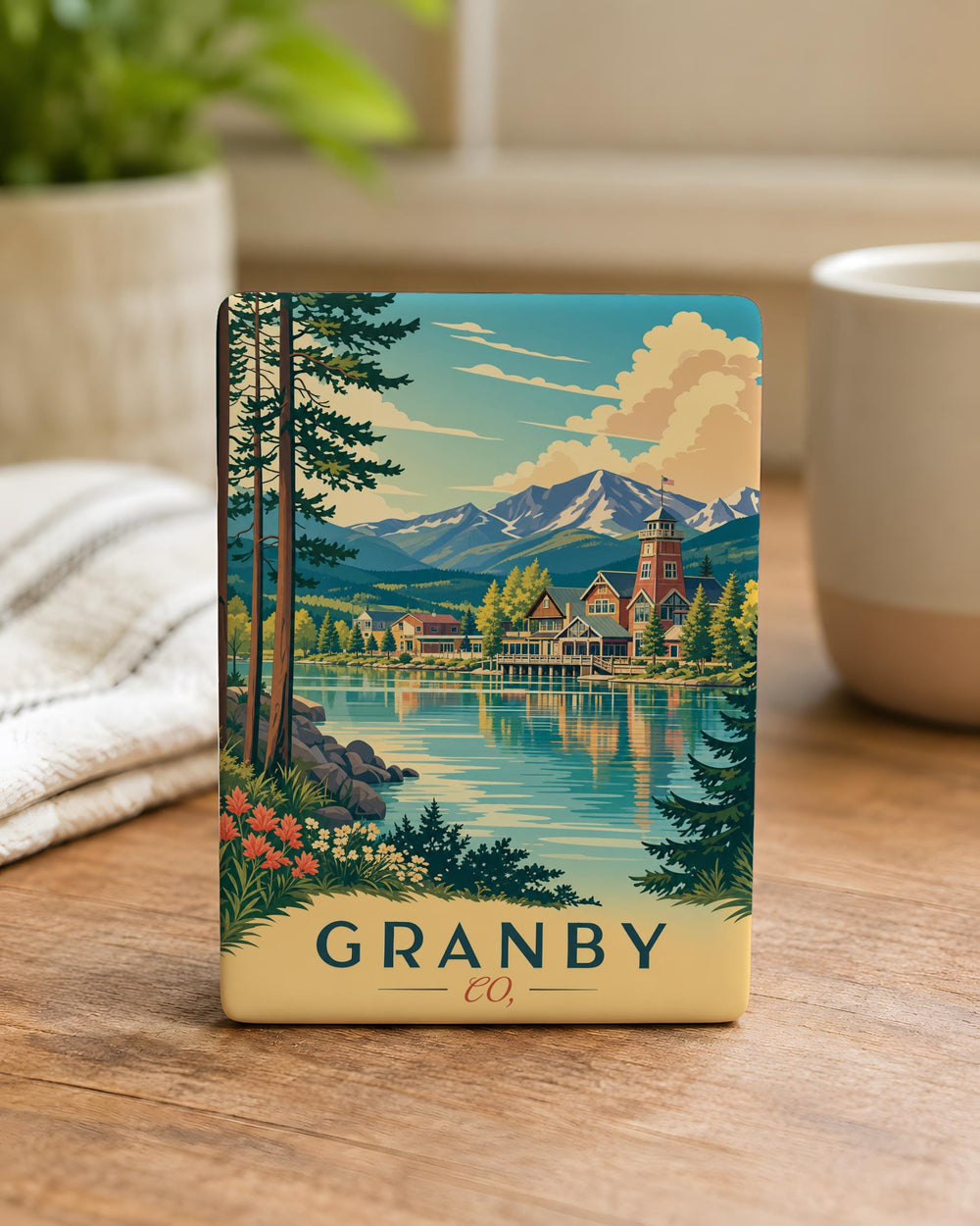 Granby Colorado Fridge Magnet, Granby CO Souvenir Magnet, Colorado Mountain Town Travel Gift, Rocky Mountain Keepsake Magnet