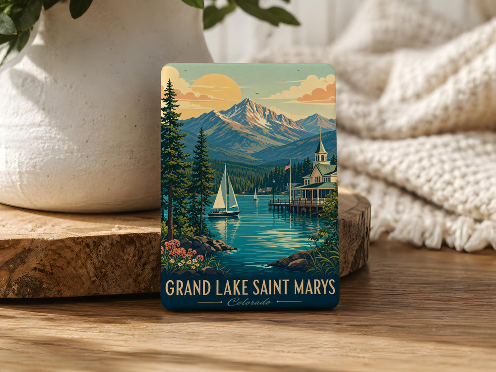 Grand Lake St Marys Fridge Magnet, Ohio Lake Souvenir Magnet, Celina St Marys Lake Keepsake Refrigerator Magnet