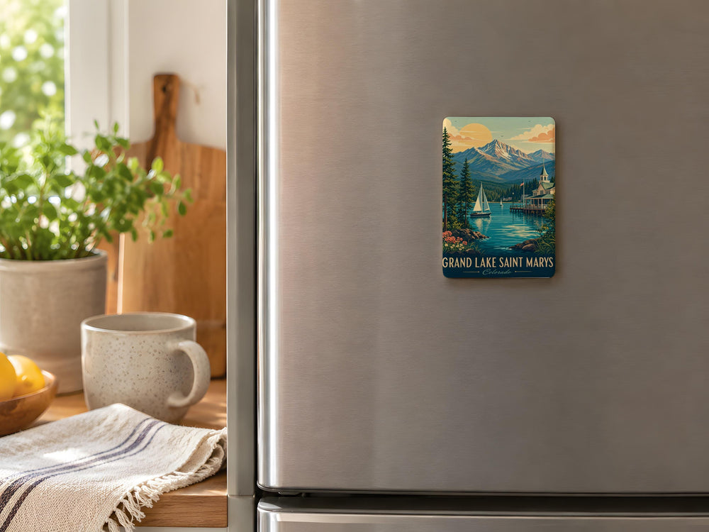 Grand Lake St Marys Fridge Magnet, Ohio Lake Souvenir Magnet, Celina St Marys Lake Keepsake Refrigerator Magnet