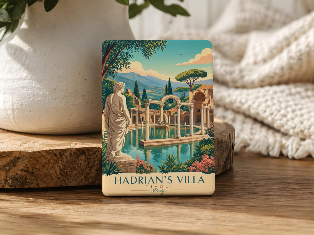 Hadrian's Villa Fridge Magnet, Tivoli Italy Ancient Roman Villa Souvenir, Historic Ruins Travel Keepsake Magnet