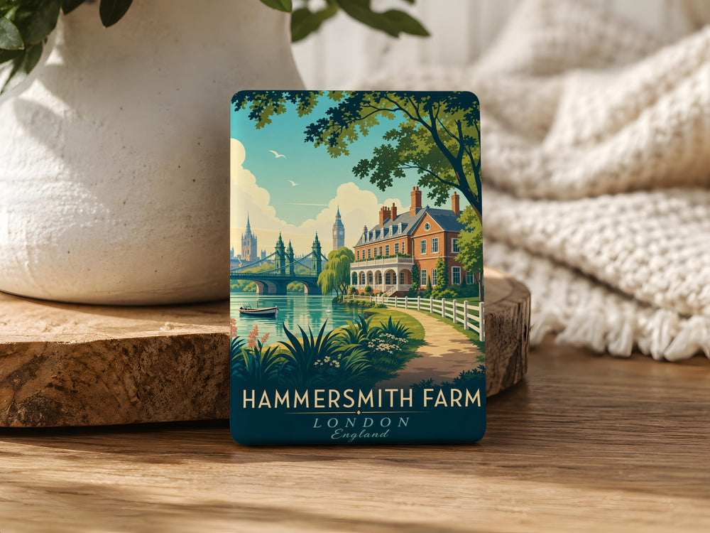 Hammersmith Farm Fridge Magnet, Newport Rhode Island Mansion Estate Souvenir Magnet, Historic Farmhouse Landmark Magnet