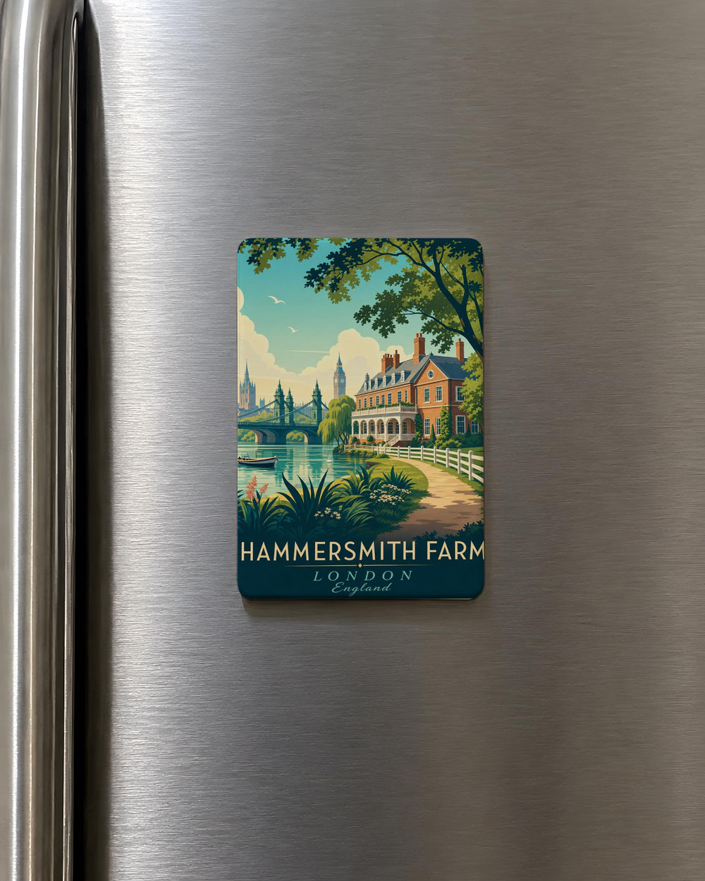 Hammersmith Farm Fridge Magnet, Newport Rhode Island Mansion Estate Souvenir Magnet, Historic Farmhouse Landmark Magnet