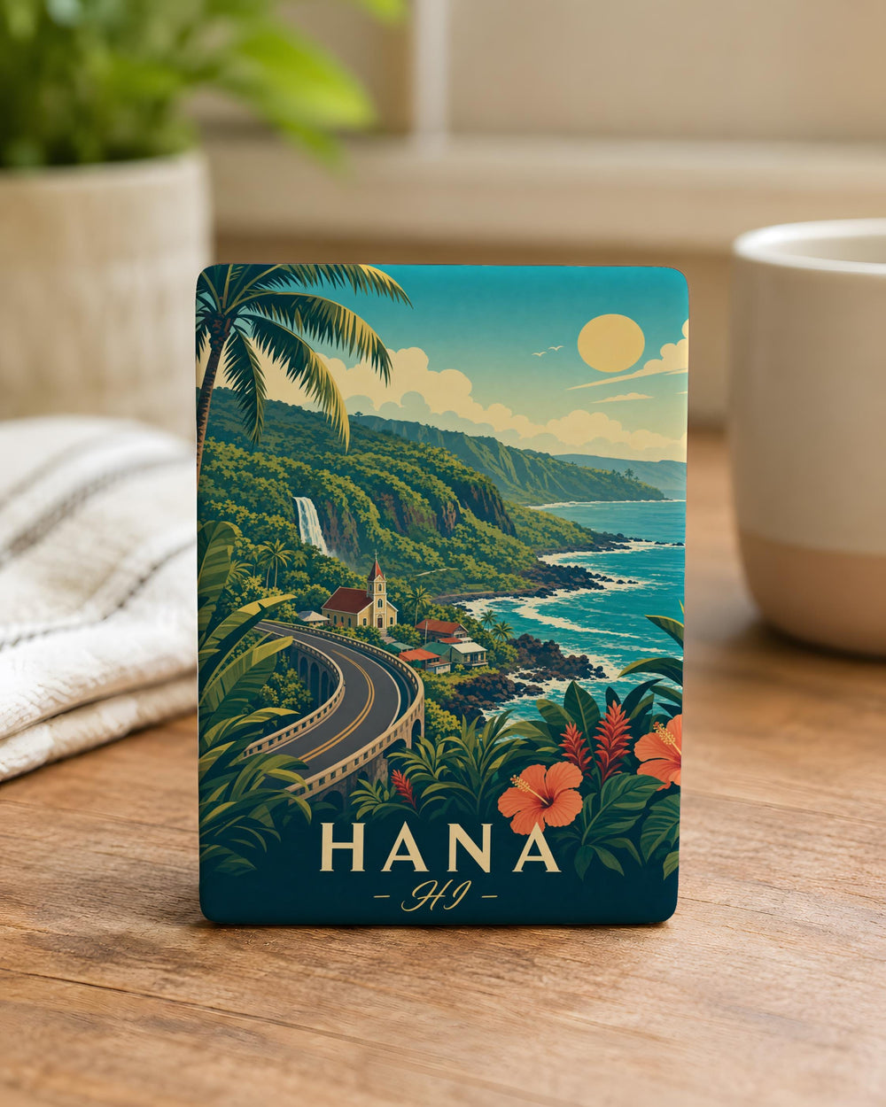 Hana Fridge Magnet, Japanese Flower Blossom Magnet, Floral Kitchen Decor, Cute Botanical Refrigerator Magnet, Gift for Plant Lovers