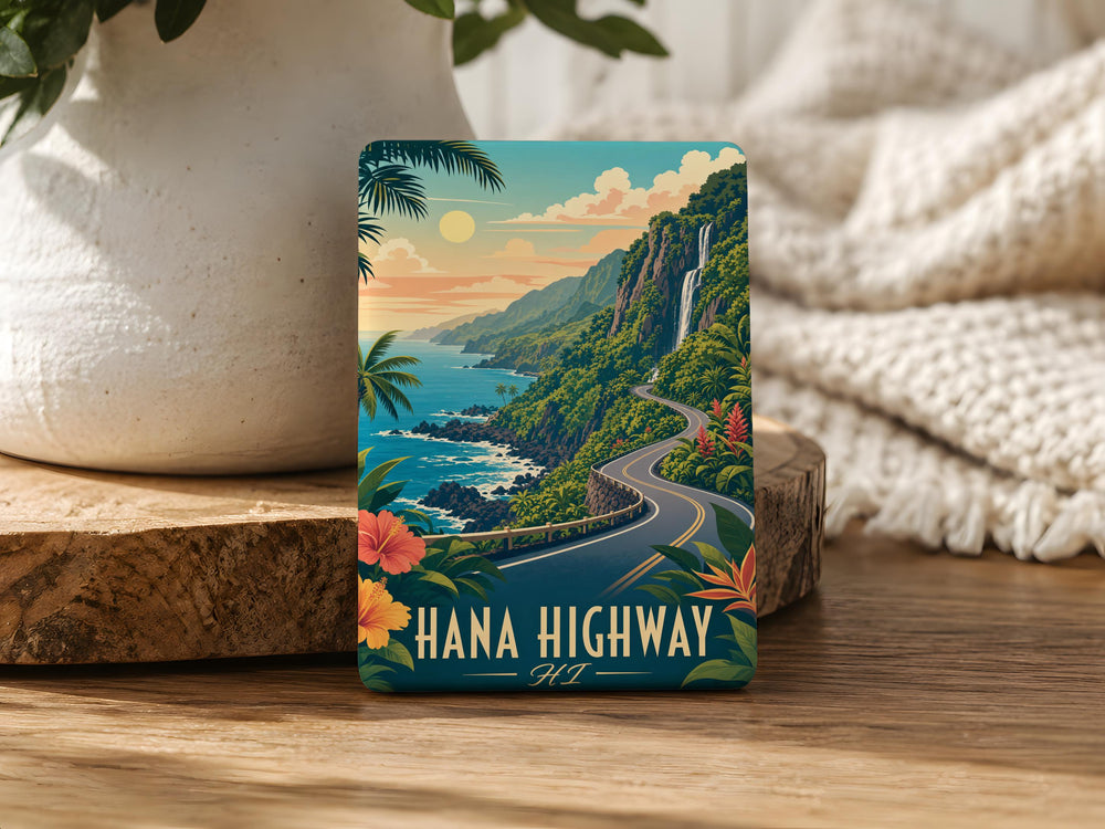 Hana Highway Maui Hawaii Fridge Magnet, Scenic Road to Hana Souvenir Magnet, Tropical Island Travel Keepsake
