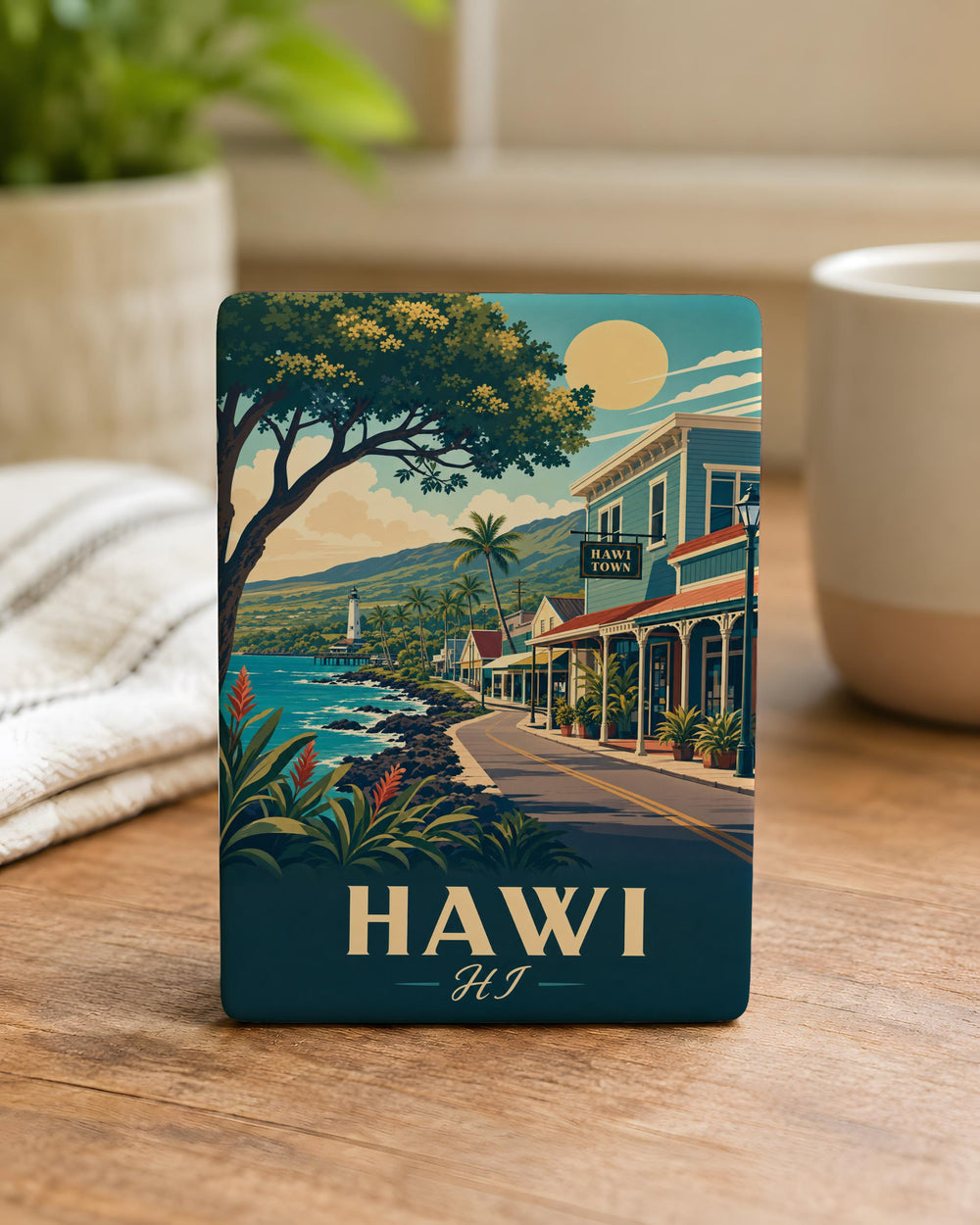 Hawi Hawaii Fridge Magnet, Hawi HI Souvenir Magnet, Big Island Hawaii Travel Gift, Hawi Town Keepsake Magnet