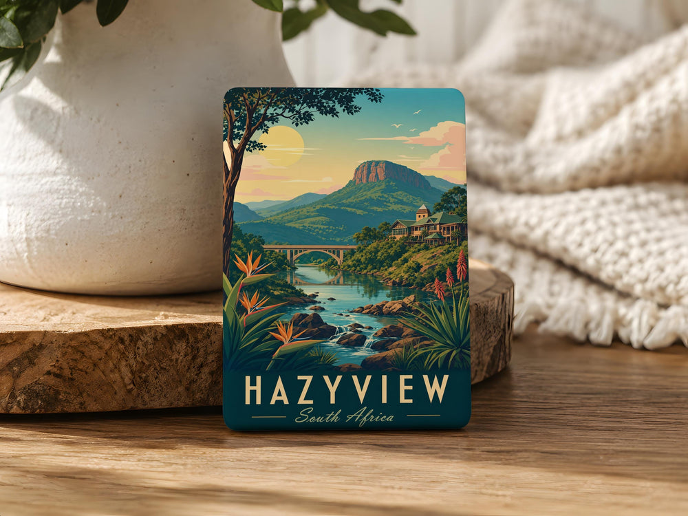 Hazyview South Africa Fridge Magnet, Hazyview Souvenir Magnet, South Africa Travel Gift, Hazyview Vacation Keepsake Magnet