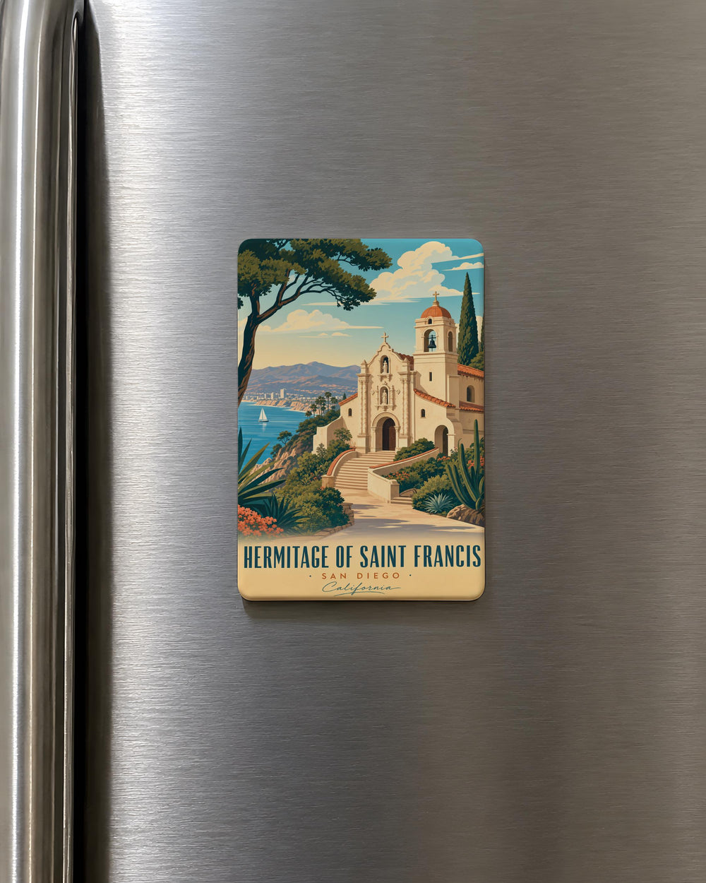 Hermitage of Saint Francis Fridge Magnet, Saint Francis Hermitage Souvenir Magnet, Religious Landmark Travel Keepsake Magnet