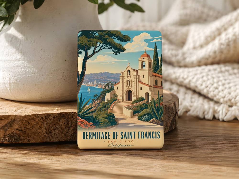 Hermitage of Saint Francis Fridge Magnet, Saint Francis Hermitage Souvenir Magnet, Religious Landmark Travel Keepsake Magnet