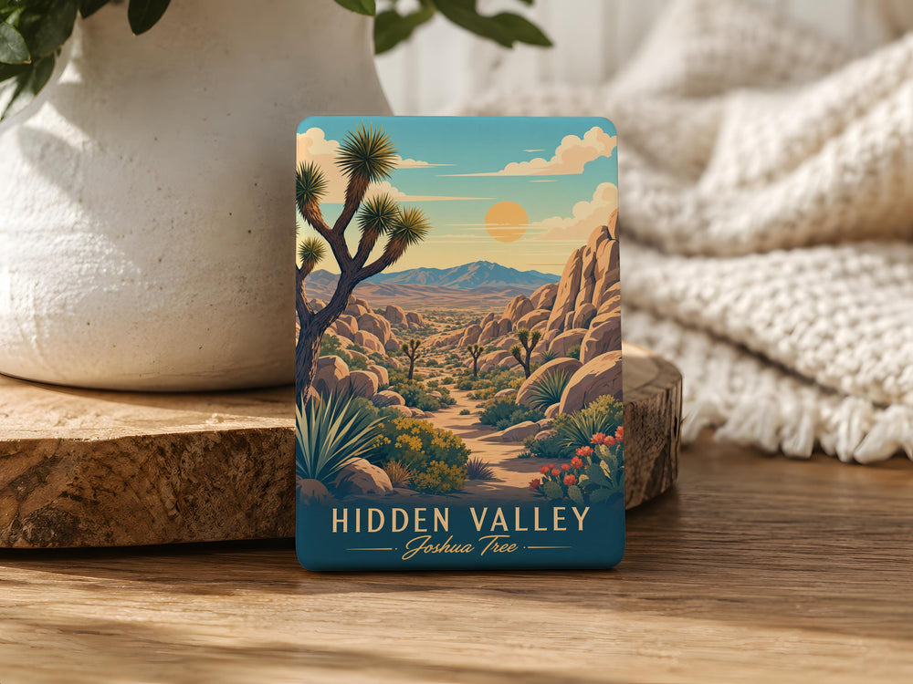 Hidden Valley Joshua Tree National Park Fridge Magnet, Desert Rocks & Joshua Trees Souvenir Magnet, California Travel Gift