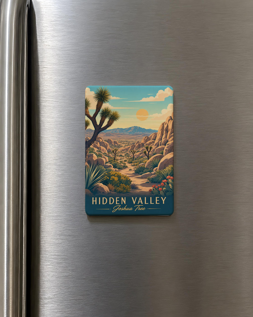 Hidden Valley Joshua Tree National Park Fridge Magnet, Desert Rocks & Joshua Trees Souvenir Magnet, California Travel Gift
