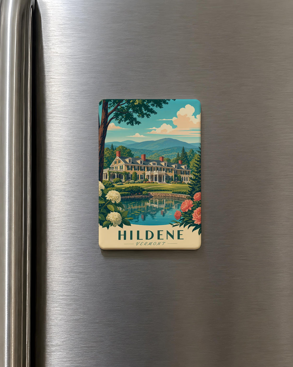 Hildene Estate Fridge Magnet, The Lincoln Family Home in Manchester Vermont Souvenir Magnet, Historic Mansion Gift