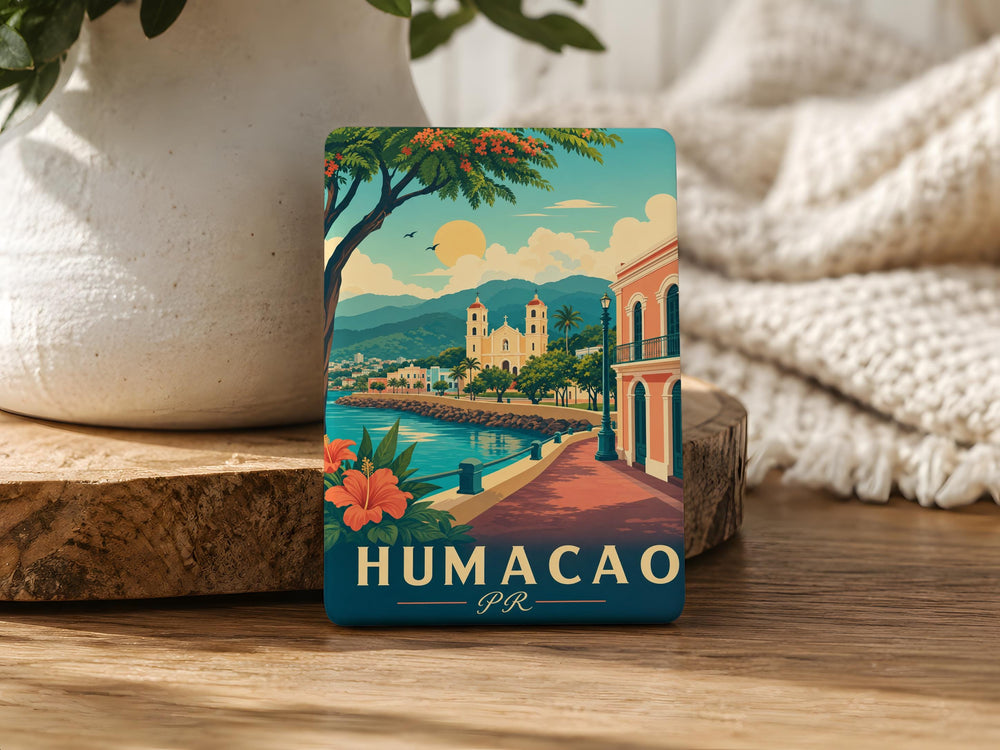Humacao Puerto Rico Fridge Magnet, Humacao PR Souvenir Magnet, Puerto Rico Travel Gift, Caribbean City Keepsake Magnet