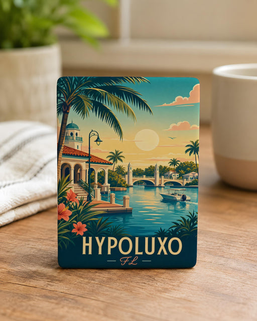 Hypoluxo Florida Fridge Magnet, Hypoluxo FL Souvenir Magnet, Palm Beach County Travel Gift, Florida Vacation Keepsake