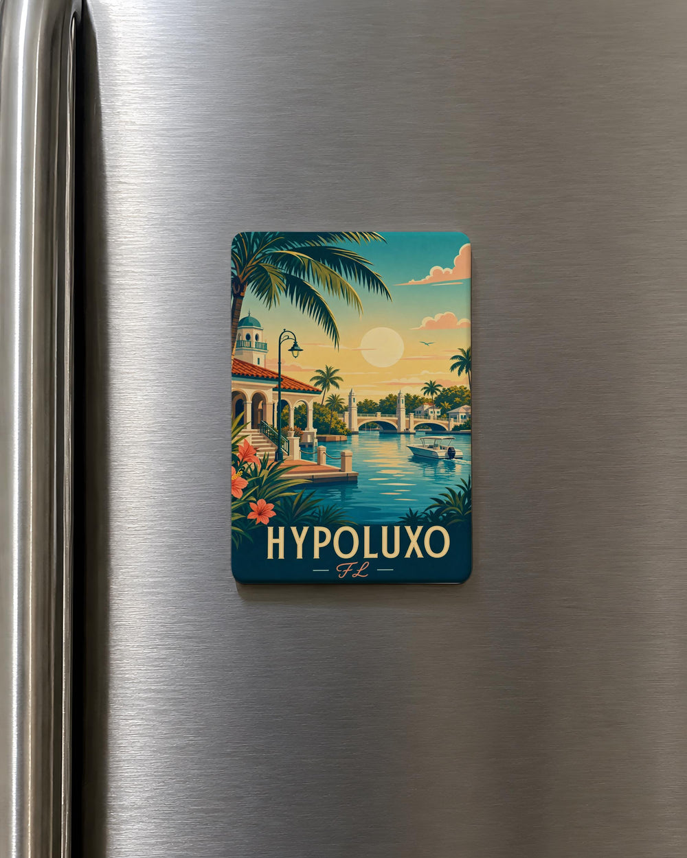 Hypoluxo Florida Fridge Magnet, Hypoluxo FL Souvenir Magnet, Palm Beach County Travel Gift, Florida Vacation Keepsake