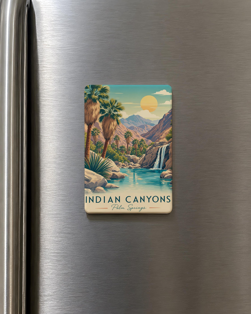Indian Canyons Palm Springs Fridge Magnet, California Desert Oasis Souvenir, Palm Canyon Hiking Travel Keepsake Magnet