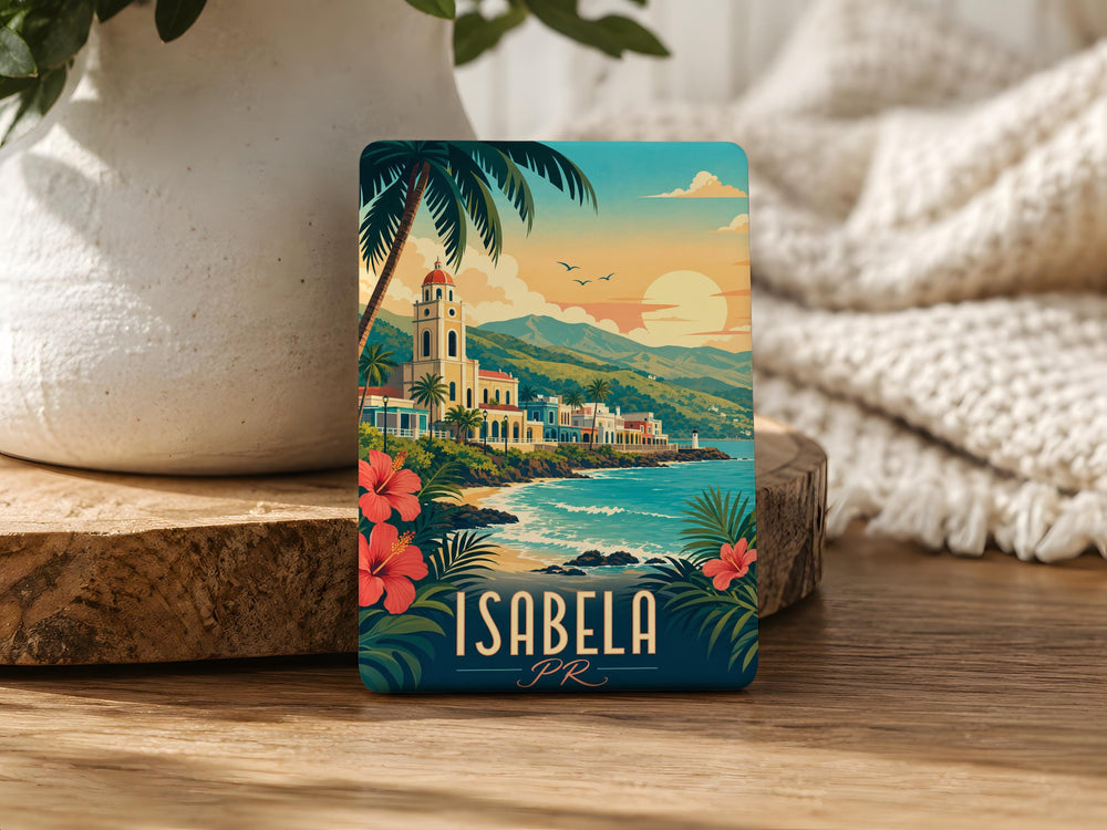 Isabela Puerto Rico Fridge Magnet, Isabela PR Souvenir Magnet, Puerto Rico Travel Keepsake, Caribbean Vacation Gift