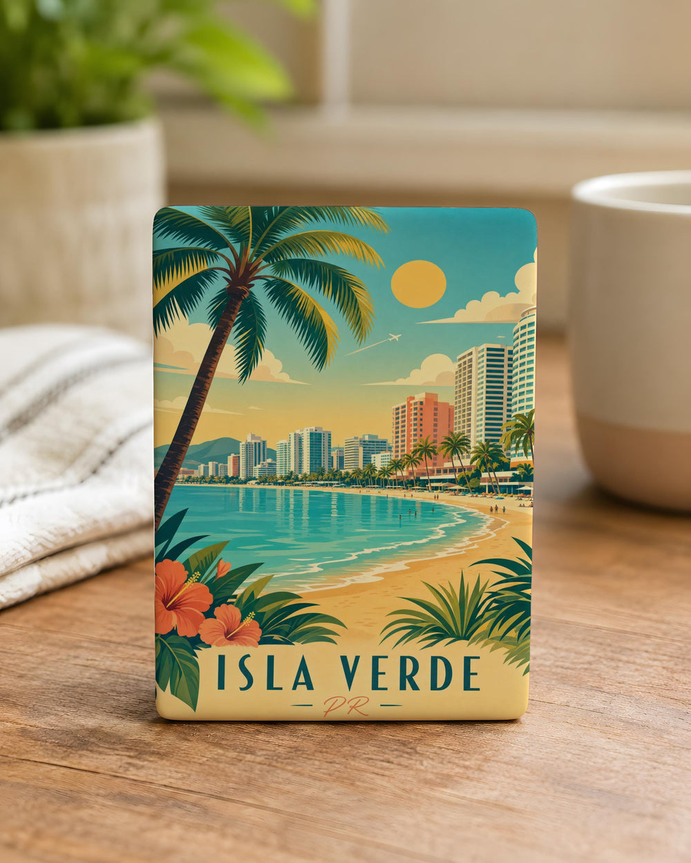 Isla Verde Puerto Rico Fridge Magnet, Isla Verde PR Souvenir Magnet, Puerto Rico Travel Gift, Beach Vacation Keepsake