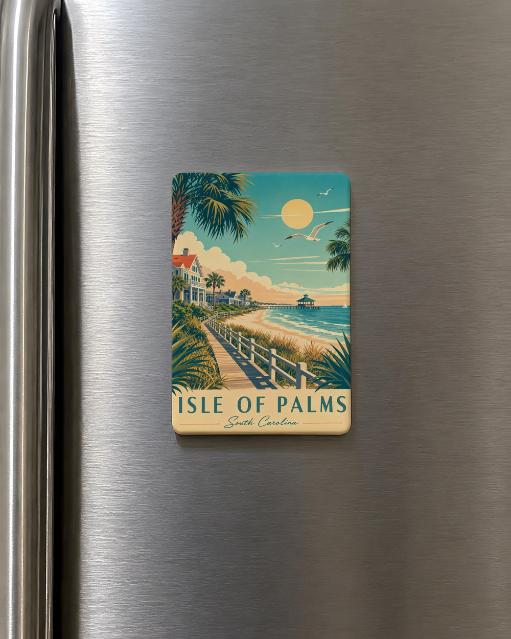 Isle of Palms SC Fridge Magnet, South Carolina Beach Souvenir Magnet, Coastal Vacation Travel Gift, Isle of Palms Keepsake