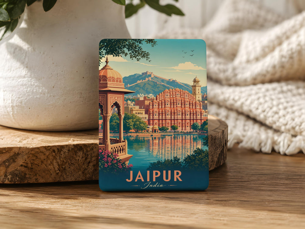 Jaipur India Fridge Magnet, Jaipur Souvenir Magnet, Rajasthan Travel Gift, Jaipur City Landmark Keepsake Magnet