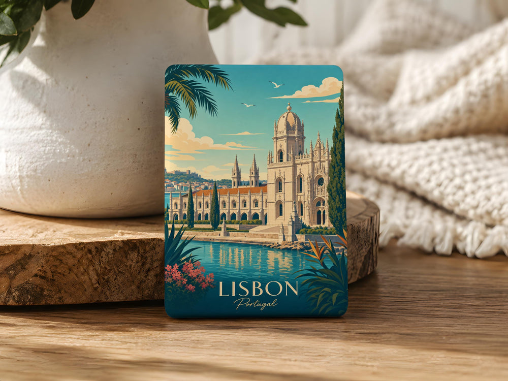 Jerónimos Monastery Fridge Magnet, Lisbon Portugal Landmark Souvenir Magnet, Historic Monastery Travel Gift