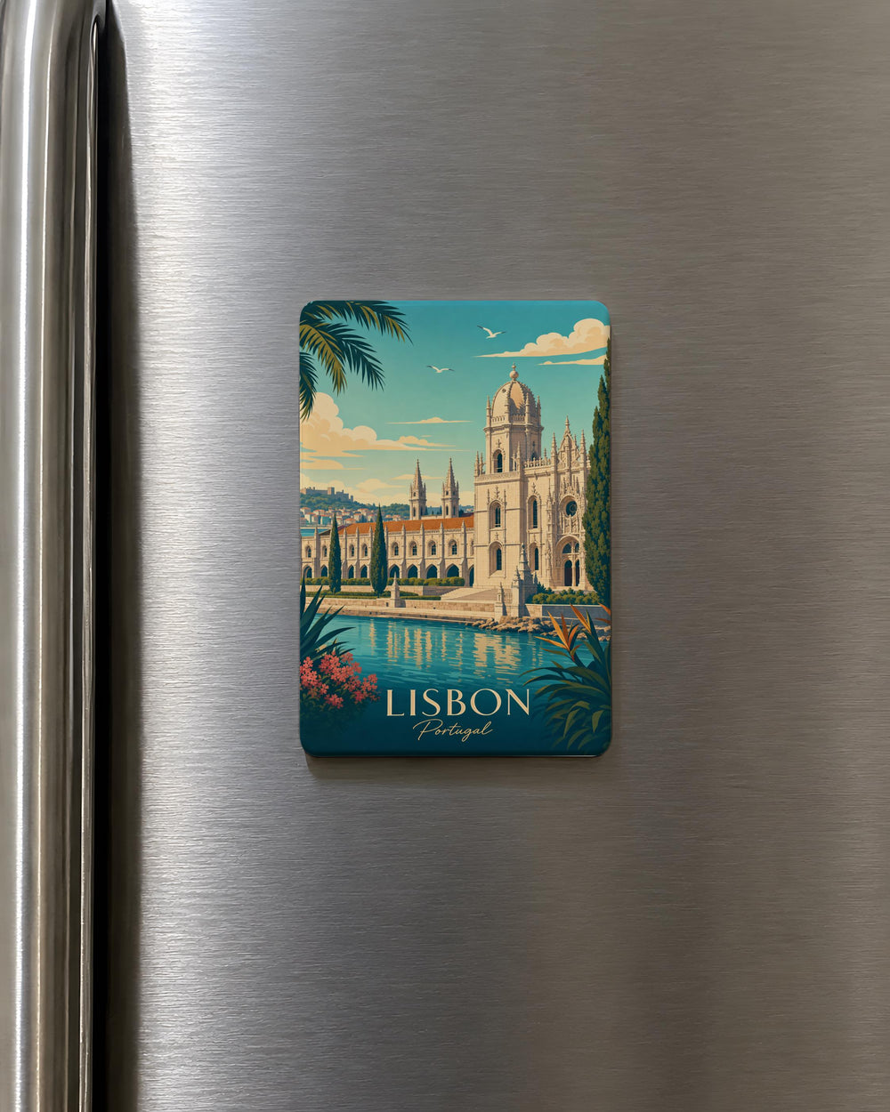 Jerónimos Monastery Fridge Magnet, Lisbon Portugal Landmark Souvenir Magnet, Historic Monastery Travel Gift