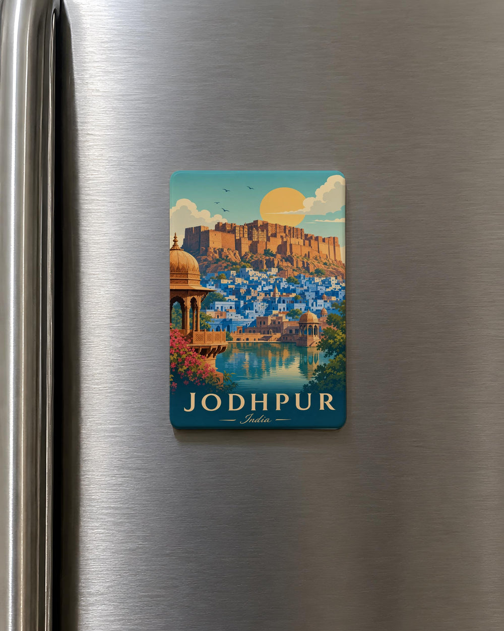Jodhpur India Fridge Magnet, Blue City Rajasthan Travel Souvenir, Mehrangarh Fort Landmark Magnet, India Vacation Keepsake Gift