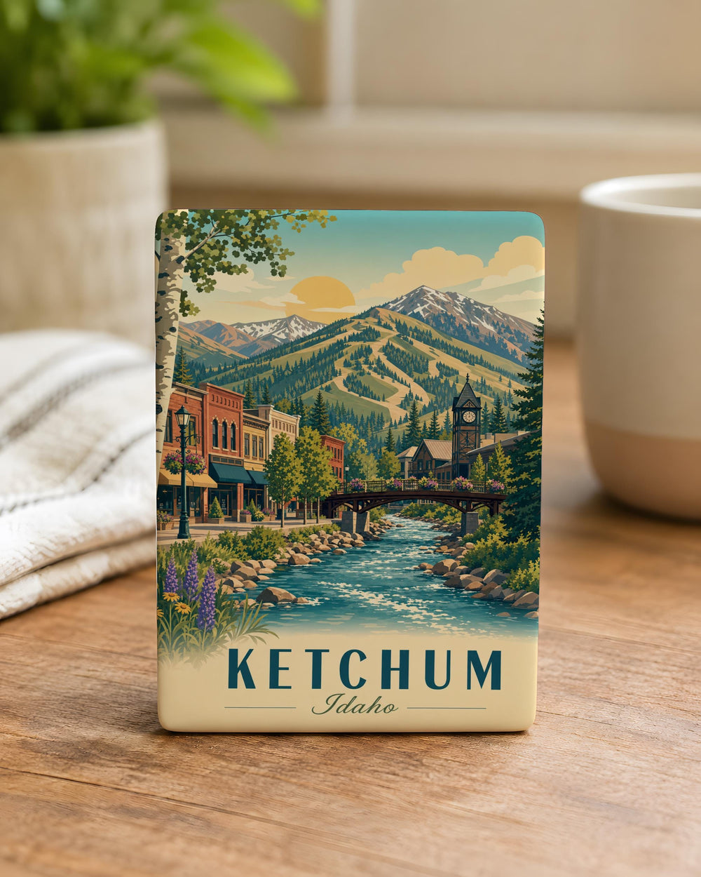 Ketchum Idaho Fridge Magnet, Ketchum ID Souvenir Magnet, Idaho Travel Gift, Mountain Town Keepsake Magnet