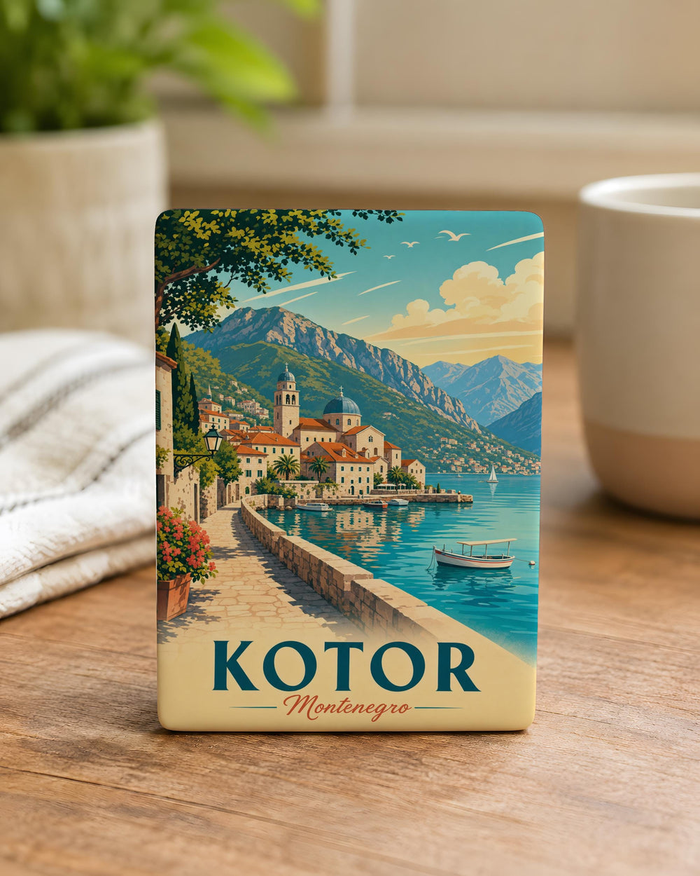 Kotor Montenegro Fridge Magnet, Kotor Bay Souvenir, Old Town Kotor Travel Gift, Montenegro Vacation Keepsake Magnet