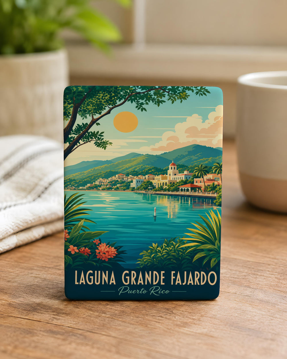 Laguna Grande Fajardo Puerto Rico Bioluminescent Bay Fridge Magnet Souvenir Travel Keepsake Coastal Landmark Magnet