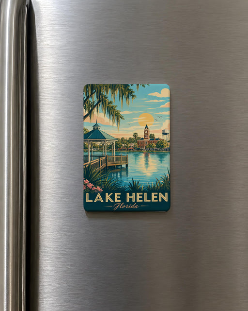 Lake Helen Florida Fridge Magnet, Lake Helen FL Souvenir Magnet, Central Florida Travel Gift, Small Town Keepsake Magnet