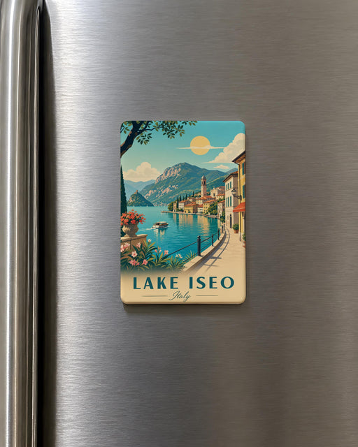 Lake Iseo Italy Fridge Magnet, Italian Lake Travel Souvenir, Lombardy Italy Destination Keepsake Magnet
