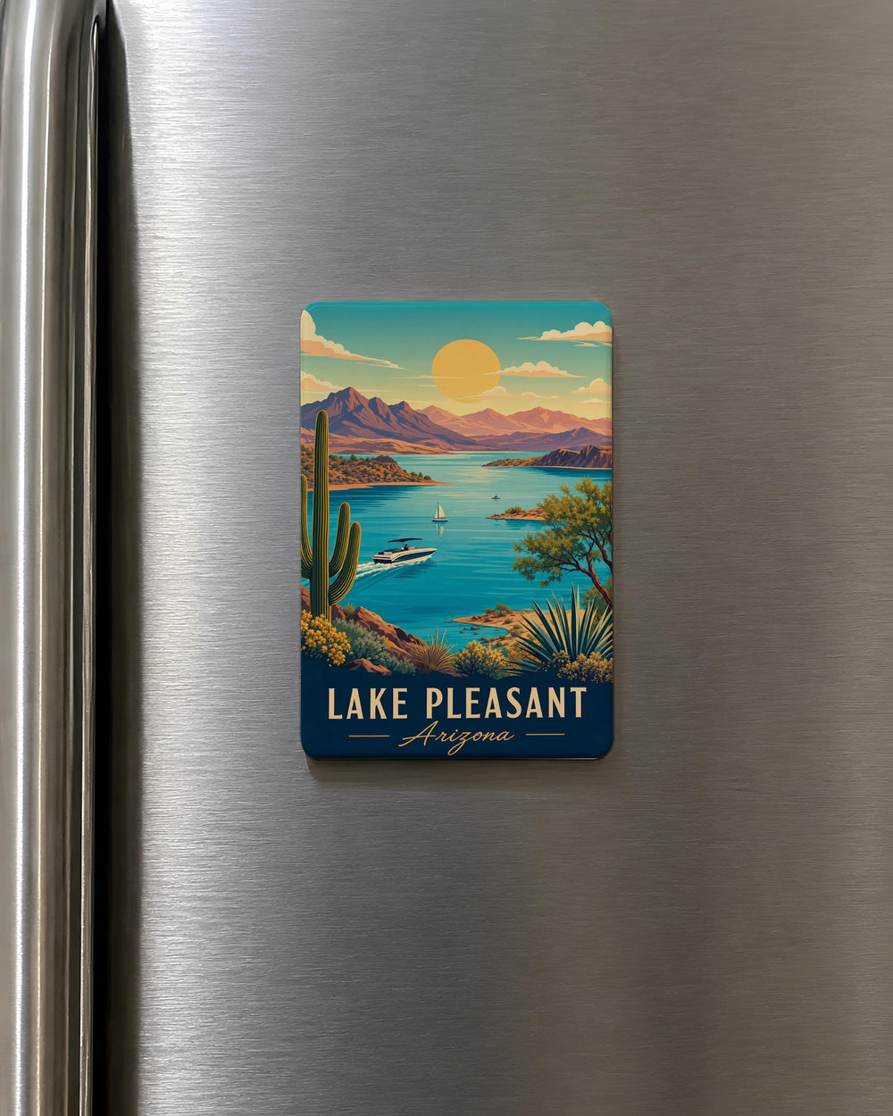 Lake Pleasant Arizona Fridge Magnet, Lake Pleasant Reservoir Souvenir Magnet, Arizona Lake Travel Keepsake Magnet