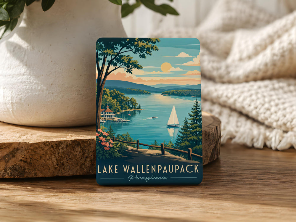 Lake Wallenpaupack Fridge Magnet, Pennsylvania Lake Souvenir Magnet, Wallenpaupack Travel Keepsake Magnet
