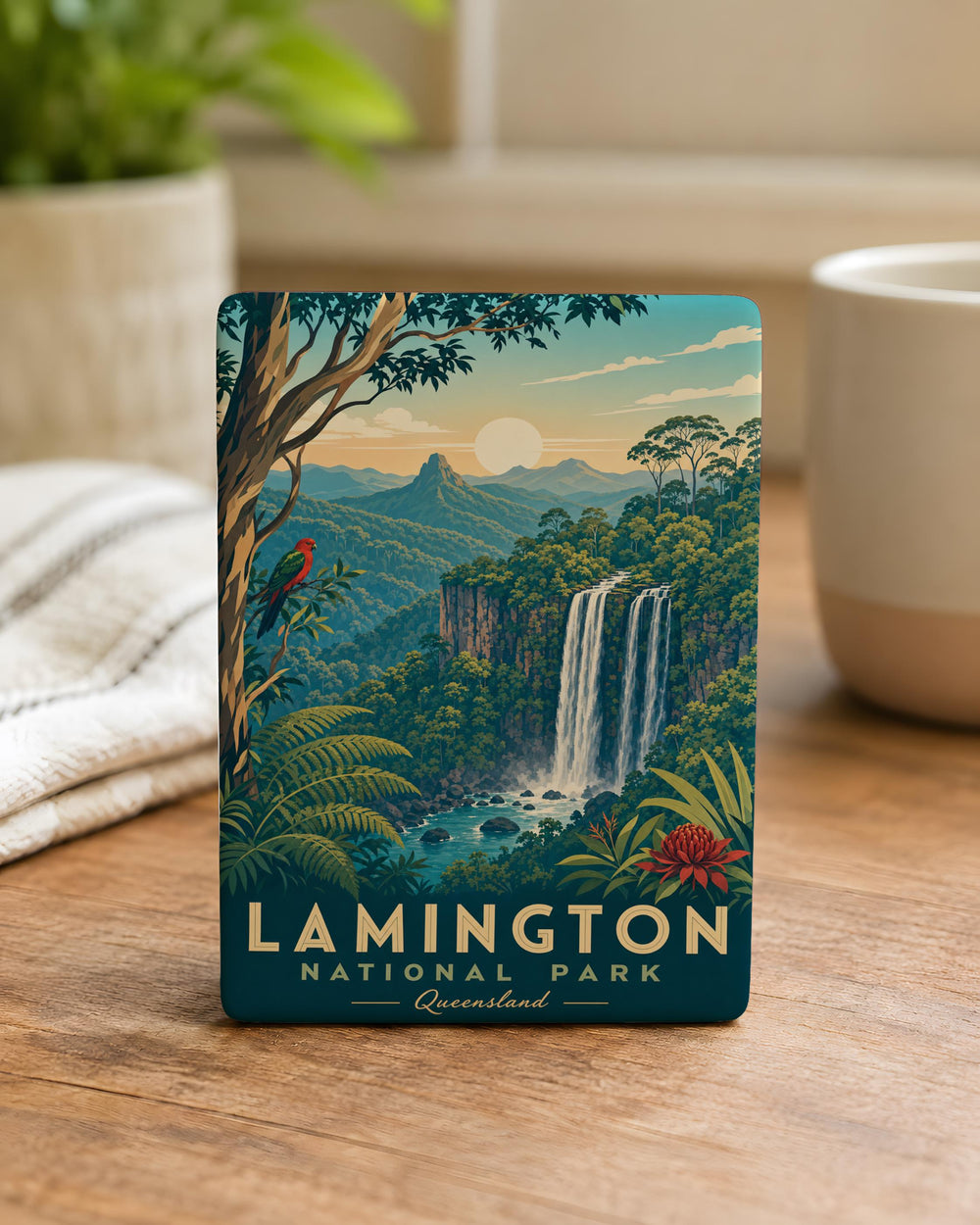 Lamington National Park Fridge Magnet, Queensland Australia Travel Souvenir Magnet, Nature Landmark Keepsake Magnet