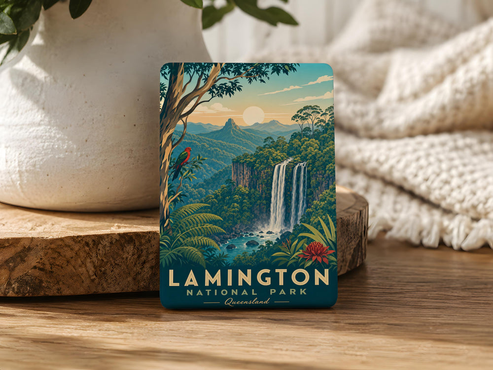 Lamington National Park Fridge Magnet, Queensland Australia Travel Souvenir Magnet, Nature Landmark Keepsake Magnet