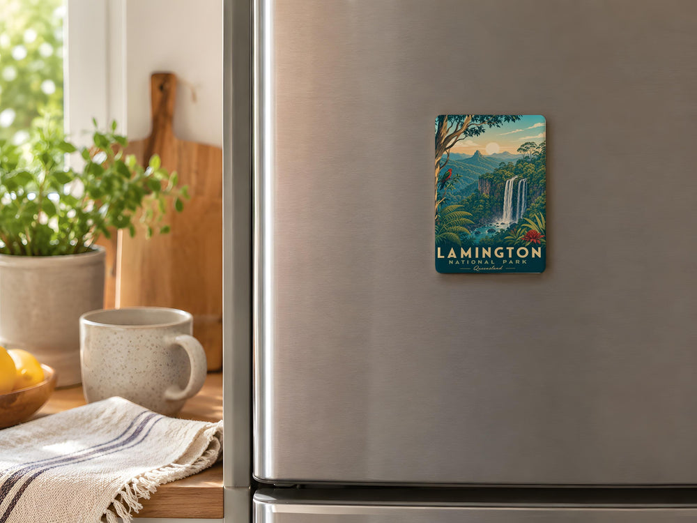 Lamington National Park Fridge Magnet, Queensland Australia Travel Souvenir Magnet, Nature Landmark Keepsake Magnet