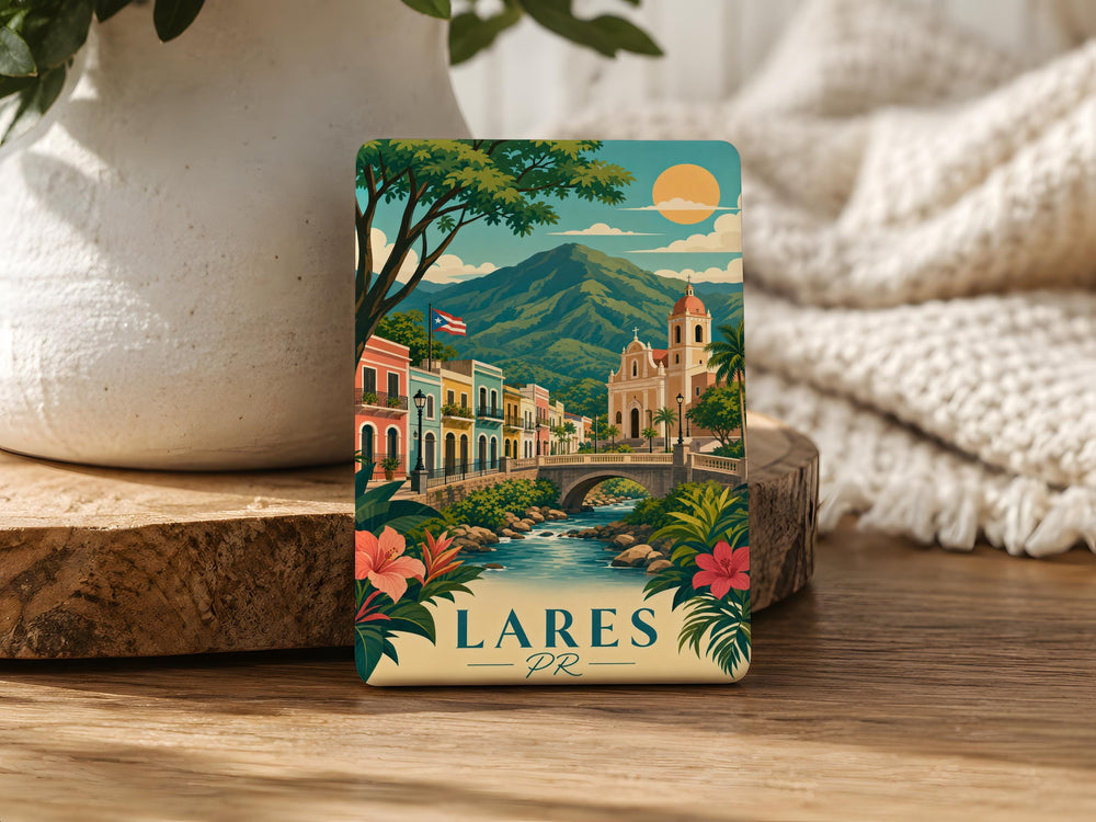 Lares Puerto Rico Fridge Magnet, Lares PR Souvenir Magnet, Puerto Rico Travel Gift, Puerto Rico Keepsake Magnet