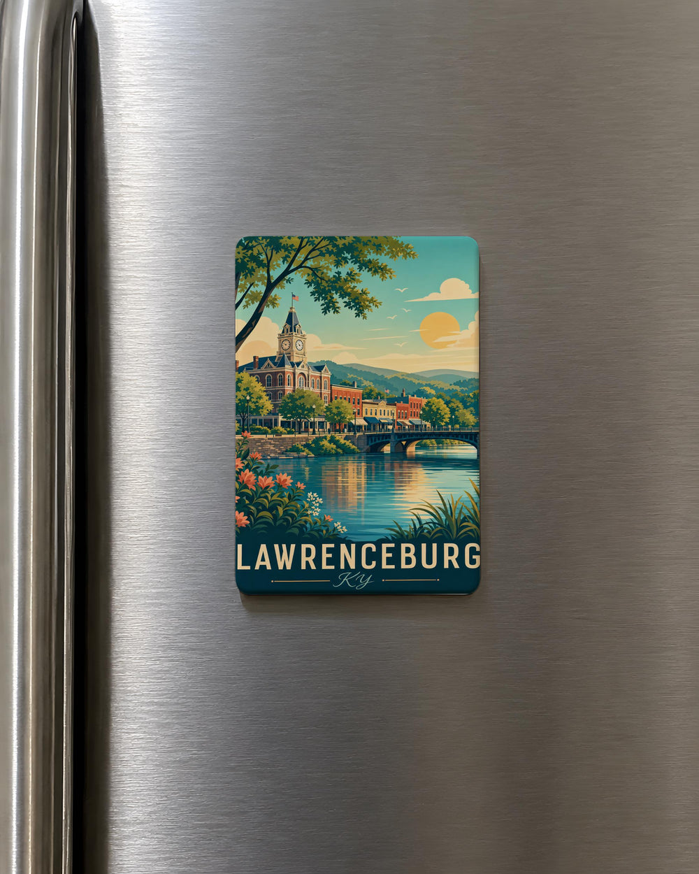 Lawrenceburg KY Fridge Magnet, Lawrenceburg Kentucky Souvenir Magnet, City Name Travel Gift, Hometown Keepsake Magnet
