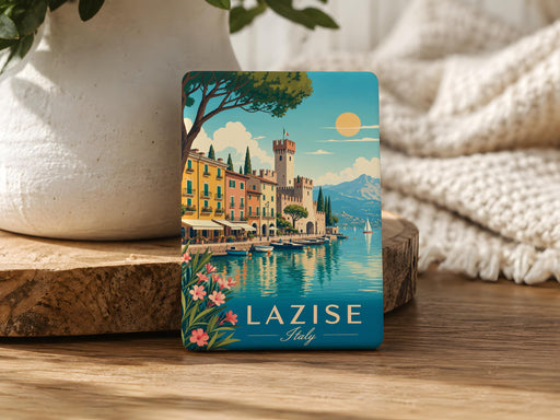 Lazise Italy Fridge Magnet, Lake Garda Souvenir, Lazise Town Travel Gift, Italian Village Keepsake Magnet