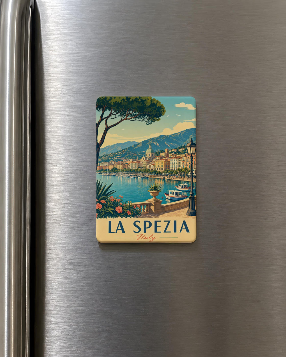 La Spezia Italy Fridge Magnet, La Spezia Souvenir Magnet, Italian Riviera Travel Keepsake, Cinque Terre Region Gift