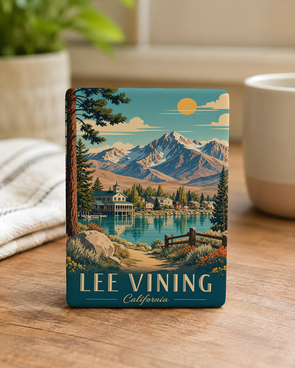 Lee Vining CA Fridge Magnet, California Travel Souvenir Magnet, Mono Lake Eastern Sierra Landmark Gift