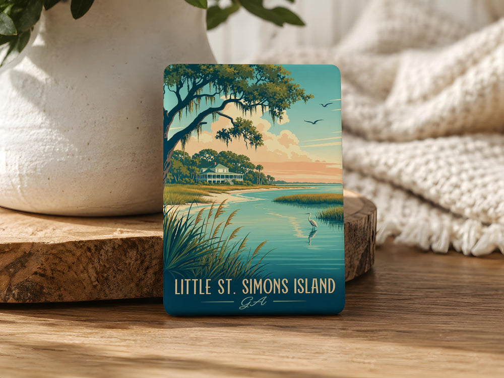 Little St Simons Island GA Fridge Magnet, Georgia Coastal Island Souvenir Magnet, Little St Simons Island Gift