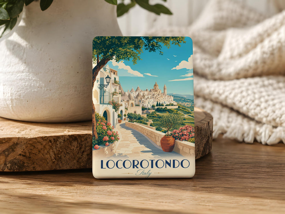 Locorotondo Italy Fridge Magnet, Locorotondo Souvenir Magnet, Italy Travel Gift, Puglia Keepsake Magnet, Italian Town Magnet