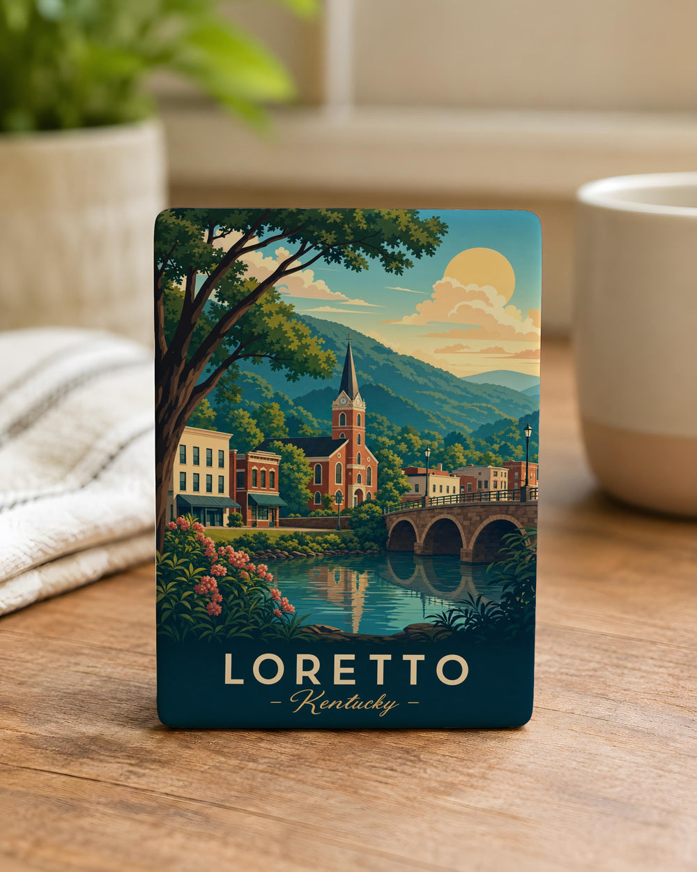 Loretto KY Fridge Magnet, Loretto Kentucky Souvenir Magnet, Small Town Travel Gift, Kentucky Keepsake Magnet