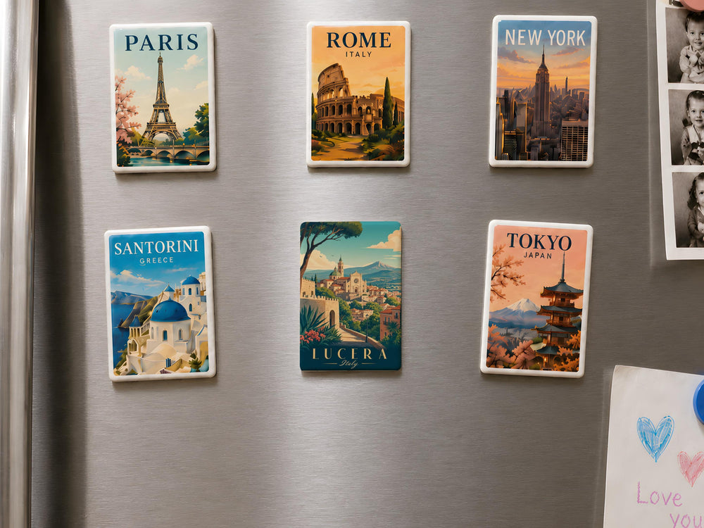 Lucera Italy Fridge Magnet, Lucera Puglia Souvenir Magnet, Italy Travel Gift, Italian Town Keepsake Magnet, Lucera Landmark Magnet
