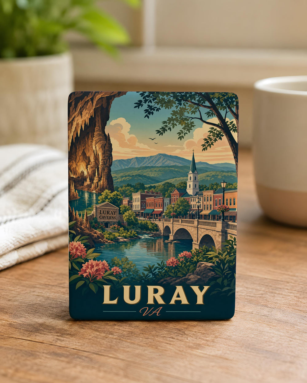 Luray VA Fridge Magnet, Luray Virginia Souvenir Magnet, Luray Caverns Gift, Shenandoah Valley Travel Keepsake Magnet