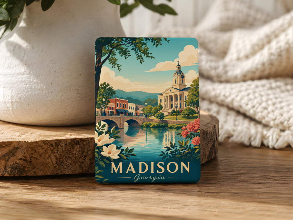 Madison GA Fridge Magnet, Madison Georgia Souvenir Magnet, Downtown Madison Gift, Travel Keepsake, Georgia Town Magnet